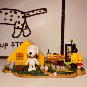 레고호환블럭 snoopy 스누피 캠핑 스쿨버스 비행기