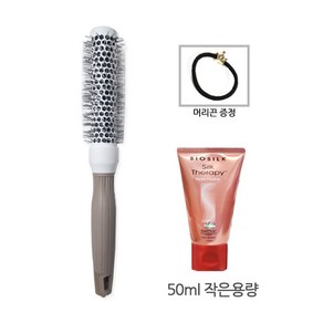 실크테라피 수분탱글크림 하이드로 피니셔 헤어 크림 작은용량 50ml + 볼륨&웨이브 열전도 브러쉬+머리끈, 1개