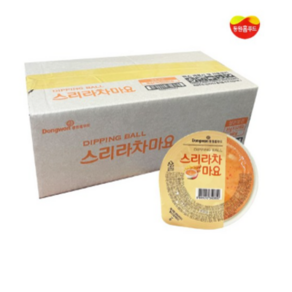 [제이케이푸드] 동원 홈푸드 스리라차 마요소스 BOX (30gX32개) 일회용 매운마요네즈 디핑볼 컵소스