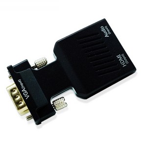 [Anypot] RGB(VGA) to HDMI 컨버터 오디오지원 AP-VGAHDMI [블랙], 1개