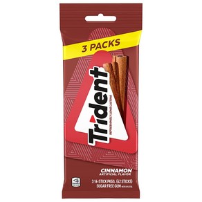 [미국직배송]트리덴트 시나몬 무설탕 껌 3팩 Trident Sugar Free Gum Cinnamon Flavor 3ct