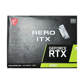 MSI 지포스 RTX 3060 에어로 ITX 12G OC GDRR6 그래픽 카드 오픈 박스