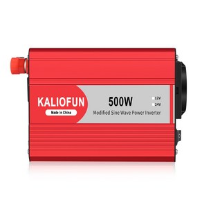 KALIOFUN 수정 사인파 인버터 한국형 플러그 60hz 220V KC 인증 용량 500W, 1개, 500W-24V-220V