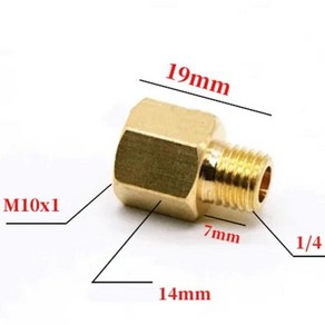 동링직 동파이프 연결 배관 자재 M6 M8 M10 BSP 암수 직선 황동 파이프 커넥터 커플러 니플 압축 유니온 피팅 윤활유 18 인치 14, 1개