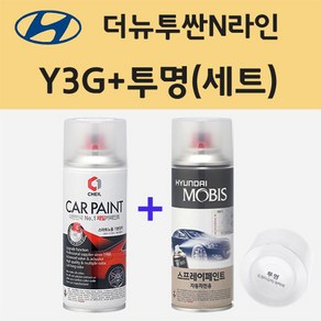 현대 더뉴투싼N라인 Y3G 티타늄그레이 주문 스프레이 페인트 + 투명스프레이 200ml, 1개