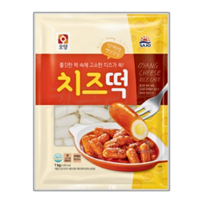 [현대프리마켓] 사조오양 구워먹는 치즈떡 떡볶이 떡, 1kg, 6개