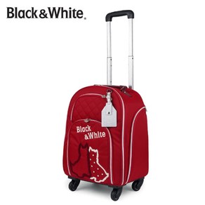 블랙앤화이트 정품 여성 바퀴형 휠 보스턴백 BWZGK1B1, 레드(RED), 레드(RED)