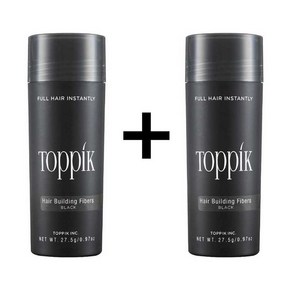 Toppik Hai Building Fibes 토픽 모발 커버 섬유 파우더 27.5g, 2개, 블랙 27.5g 2병