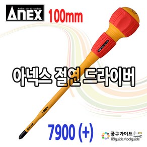 아넥스 십자 슬림형 절연 드라이버 1000V 2x100 7900