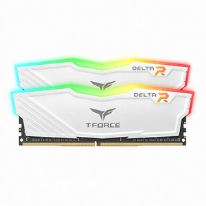 팀그룹 T-Force DDR4 8G CL16 Delta 데스크탑용 PC4-25600 RGB 화이트 서린 2p