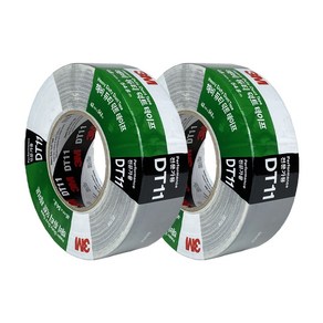 3M DT11 실버 덕트테이프 48mm x 54.8m / 청테이프 면테이프 천테이프, 2개