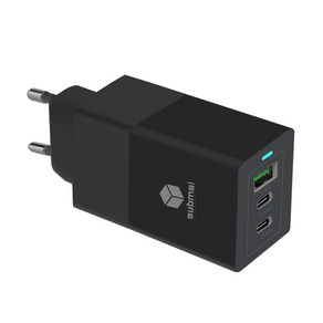 아이엠듀 GaN 65W 멀티 포트 C타입 USB PD PPS 초고속 충전기 UM2, 블랙, 1개