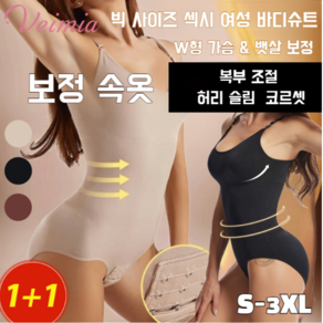 [할인] Veimia 셋 밴딩 올인원 속옷 바디쉐이퍼 여성 편한올인원 군살커버 거들팬티 여성 편한올인원