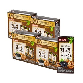 삼육 두유 검은콩 호두와아몬드 190mlx64팩, 190ml, 64개