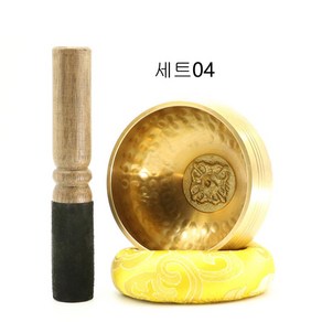 네팔 수공예 싱잉볼 씽잉볼 명상종 볼 좌종 힐링 악기 8CM 세트, 1개