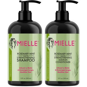 Mielle Oganics Rosemay Mint Stengthening Shampoo and Leave-In Conditione Infused with Biotin Cle