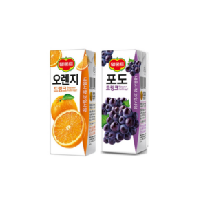 델몬트 오렌지190ml 24팩+포도190ml 24팩 세트, 190ml, 1세트