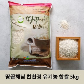 땅끝해남 친환경 유기농 찹쌀 5kg, 1개