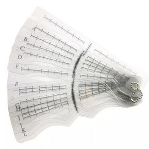 눈썹스텐실 12종세트 반영구재료 눈썹자 눈썹가이드 눈썹디자인자 12종, 1세트