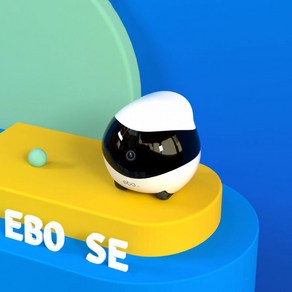 이보 Enabot Ebo SE 이동식 홈 카메라 16GB AI 감시 CCTV 오뚜기형 원격조정