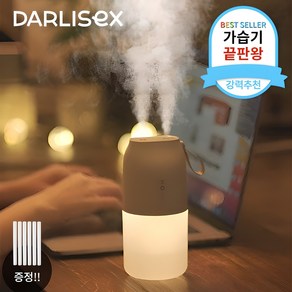 dalisex 무선 가습기 미니 가습기 추천 저소음/무드등/타이머, 화이트 DQ-116, 무선 배터리 2000mAh