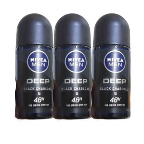 니베아 데오드란트 맨 롤온 딥 Nivea Deep 강력한 냄새제거 겨드랑이땀억제, 50ml, 4개