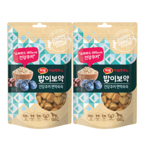 밥이보약 하림펫푸드 밥이보약 강아지 건강쿠키 면역쑥쑥 120g, 귀리, 2개