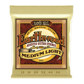 Ernieball 어니볼 EARTHWOOD 80/20 브론즈 MEDIUM LIGHT 2003 통기타줄 (012-054)