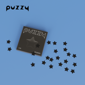 Puzzy 별여드름패치 구름 하트 꽃잎 번개 특이한 검정 하늘 핑크 대용량 모양, 검정별, 1개, 30매입