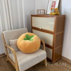 과일 야채 쿠션 베개 사진 소품 인테리어 인형쿠션, 직경 45cm, 감