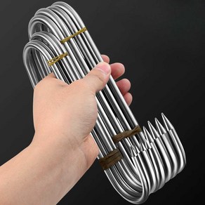 정육고리 S자고리 고기걸이 바비큐 훈제 스텐 정육점, 9. 두꺼운형 5mm-18cm 20개