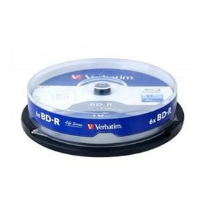 버바팀 Vebatim CD-R / DVD-R / RW / DL / 700MB 4.7GB 8.5GB 25GB 50GB 블루레이, BD-R 25GB 10p CAKE 6X, 1개