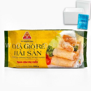 WORLDFOOD 베트남만두 그물망 해물짜조 스프링롤 VISSAN cha gio e hai san, 500g, 1개