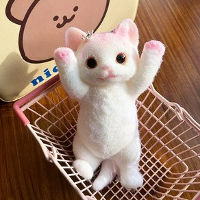 고양이 말랑이 모찌 장난감 슬라임 찐득이 스퀴시 푸냥이, 크라운 핑크 고양이, 1개, 493g