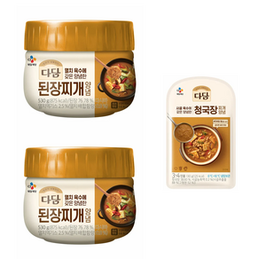 CJ 다담 된장찌개전용 530g x 2개 + 청국장찌개양념 130g, 1개