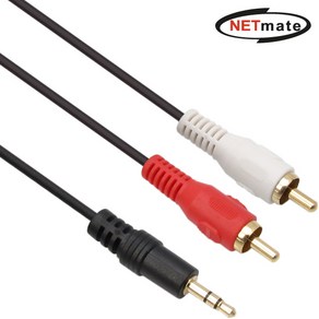 NETmate NMA-SR500N 스테레오 to RCA 2선 케이블(2.8Ø) 5m