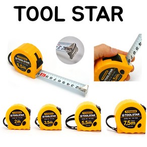 [오피스스쿨] TOOLSTAR 툴스타 줄자 모음 2m/3.5m/5.5m/7.5m (4중택1), TOOLSTAR 줄자, 3.5m, 1개