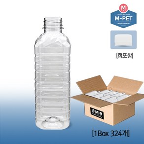 M-PET 패트병_생수 공병 500ml(사각), 500ml, 생수병500ml(사각/324개), 1개