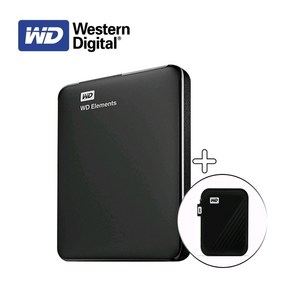 WD NEW Elements Potable Gen2 외장하드 5TB (파우치 포함), 리얼블랙