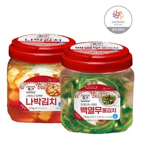 종가 백열무 물김치 1.2kg (PET) + 종가 담백한 나박김치 1.2kg(PET)