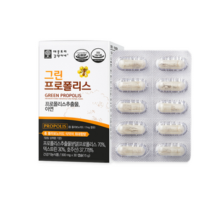 [애플트리김약사네] 그린 프로폴리스 500mg x 30캡슐 6박스 6개월분, 6개, 상세 설명 참조, 30정