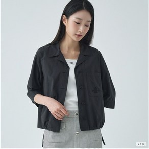 [지센] 파격할인 여성 오픈카라 스트링 아우터형 블라우스 (색상3종)