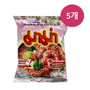 태국 마마 라면 인스턴트 누들 쉬림프 톰얌 플레이버 55g x 5개 MAMA Instant Noodles Shimp Tom Yum Flavo
