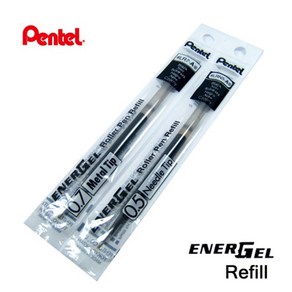 Pentel 펜텔 에너겔 리필심 0.5 (LRN5) / 0.7 (LR7), 리필-0.7mm(흑색)