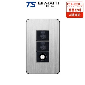 제일전기 디아트 실버헤어라인 8P 2구 + CATV 2방, 1개