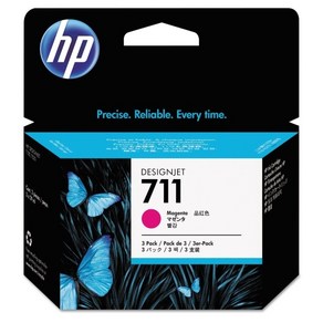 [HP] 정품플로터잉크 No.711 CZ135A Magenta 트리플팩 (T120/29ml*3), 3개