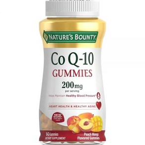 Nature's Bounty CoQ10 젤리 심장 건강 지원 200mg 피치 망고 맛 60개119068