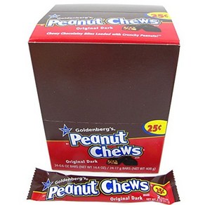 Peanut Chews Oiginal Dak Ba .6oz (Pack of 24) 피넛츄스 오리지널 다크바 .6oz (24팩), 24개, 17g