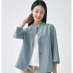 지센/파격할인 여성 린넨인견 홑겹 라운드 자켓 2색