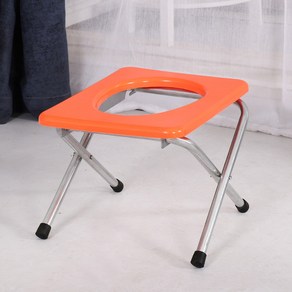 레귤러 체어 화장실 다용도 좌훈의자 좌욕기의자 모델 좌욕의자 구멍뚫린의자 가정용 캠핑장, 오렌지, 1개